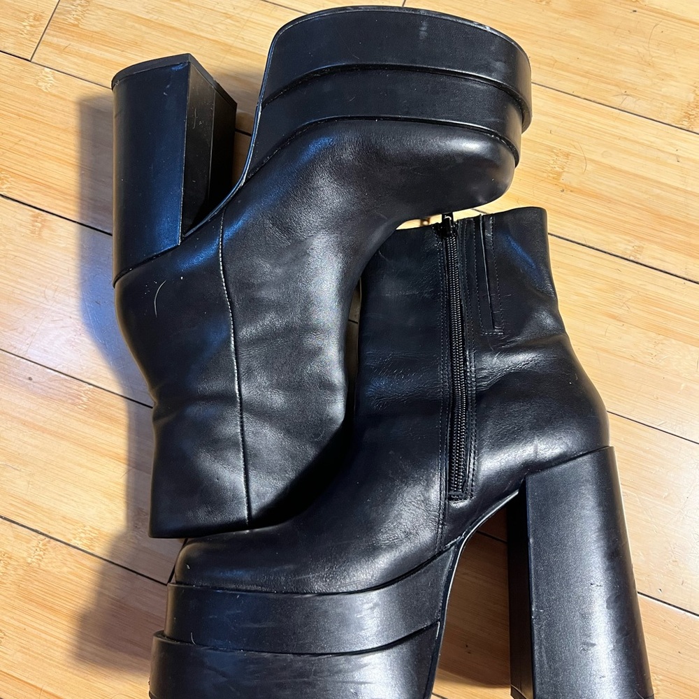 Black Platform Ankle Boots